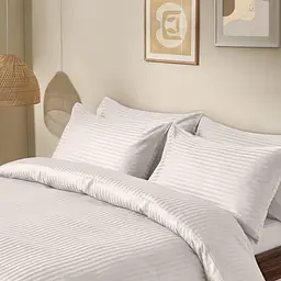 Комплект постільної білизни Cosas двоспальний сатин з простирадлом на резинці ALMOND CS1 180 x 220 см (StrSatin_02Almond_El160-Almond_180) - мініатюра 2