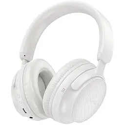 Накладні навушники Hoco W53 Tone, BT headphones, BT5.4, 400mAh, 46h, Type-C, AUX, white
