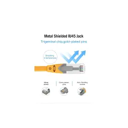 Патч-корд 1м, S/FTP cat 6A RJ-45 yellow Vention (IBHYF) - мініатюра 9