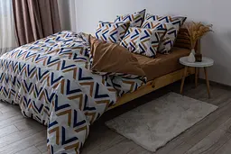 Комплект постільної білизни ТЕП Soft dreams Geometry Pasion двоспальний коричневий з білим (2-03858_25909) - мініатюра 2