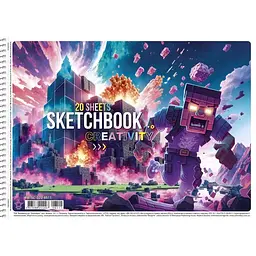 Альбом для малювання Школярик PB-SC-020-8511-2 спіраль 20 аркушів