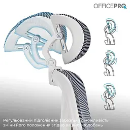 Крісло офісне Officepro Atlas OC630-W-DG-DG White/Dark Gray (OC630-W-DG-DG) - мініатюра 8