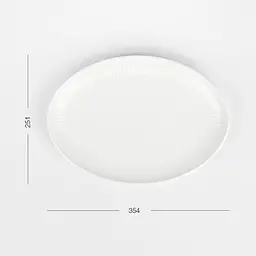 Тарілка МВМ My Home Промінь овальна 35.4x25.1 см біла (KP-110 L WHITE) - мініатюра 5