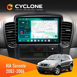 Штатна магнітола KIA Sorento (BL) 2002-2006 Cyclone C9-013 4x64 DSP 4G Cyclone (НФ-00007303)