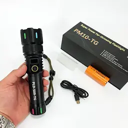 Ручний ліхтар PLD-509-TG zoom + LCD Type-C + Power Bank 1х26650 (5 режимів) - мініатюра 5