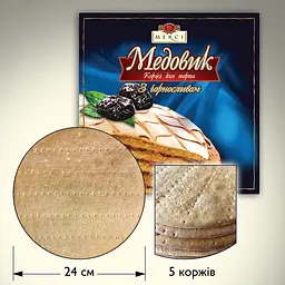 Коржі для торта Merci Медовик з чорносливом 500 г   - мініатюра 2