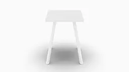Табурет Ferrum-decor 430x320x320 Білий метал ДСП Білий 16 мм (FRD-104642) - мініатюра 2