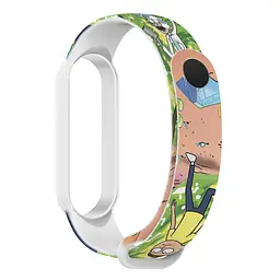 Силіконовий ремінець для фітнес-трекера Xiaomi Mi Band 5/6/7, RM, різнокольоровий, з дизайнерським принтом, для фітнес-браслета, з регулятором довжини, для повсякденного використання, ArmorStandart (ARM59272)