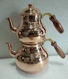 Двоярусний мідний чайник O.M.S. Collection 9260 (0,8/1,5 л.) - мініатюра 3