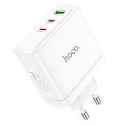 МЗП N30 Glory PD65W+QC3.0 (1USB-A/2C) White Hoco teh0029639 - мініатюра 2