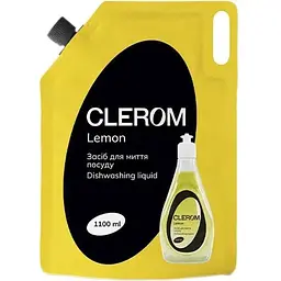 Засіб для миття посуду CLEROM 1.1л Lemon дой-пак