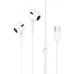 Навушники Hoco Type-C crystal earphones with mic M1 Max Білі - мініатюра 4