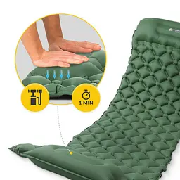 Надувний килимок (каремат) Mountain Goat 190 x 58 x 5 см з вбудованим насосом MG0010 Navy Green (P-5905973400909) - мініатюра 5