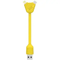 Кабель GOLF GC-28S Pineapple Series Micro&Lightning cable Yellow