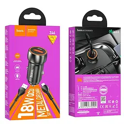 Адаптер автомобільний HOCO Micro USB Cable Blue shield Z46 коричневий - мініатюра 2