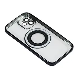 Магнітний чохол XON PhoneCase Magnetic для iPhone 12 (PCMC1112100B 7980) Чорний/Прозорий - мініатюра 4