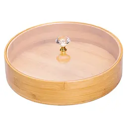 Менажниця бамбукова кругла з кришкою 25 см Yiwu HB-40-3 - мініатюра 3