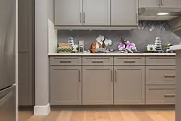 Кухонний фартух Камені вінілова наклейка ПВХ квіти сірі камені Абстракція 65х250 см Happy Pocket Z180719 - мініатюра 4