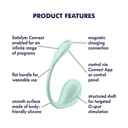 Віброяйце Satisfyer Smooth Petal м'ятний - мініатюра 6