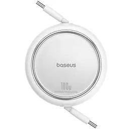 Кабель Baseus Free2Draw Mini Retractable Charging Cable Type-C to Type-C 100W 1m P10364500211-00 White - мініатюра 3