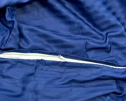 Постільна білизна LARA сатин-страйп LUX dark blue d13211е160 з простирадлом на резинці 160х200х25 євро - мініатюра 7