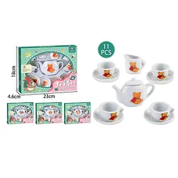 Ігровий чайний сервіз з порцеляни Time for tea з принтом ведмежат (868-E2)