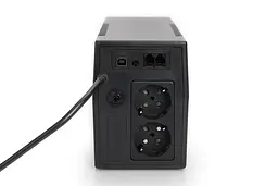 Digitus ДБЖ Line-Interactive, 600VA/360W, LED, 2xSchuko, RJ11, USB - мініатюра 4