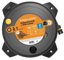 Котушка зі шлангом Fiskars Solid Waterwheel M (1/2"), 20 м + настінне кріплення (1059608) - мініатюра 2