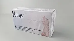 Рукавички одноразові вінілові прозорі HOFFEN, розмір L, 100 шт, неопудрені, для огляду, клінінгу та сервісу