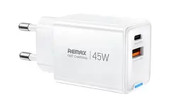 Зарядний пристрій Remax CA05 1USB+1Type-C 45W GaN White