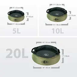 Відро Sea To Summit Kitchen Sink 5L для миття посуду на природі Оливковий - мініатюра 3