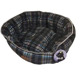 Лежанка AnimAll Royal Soft-2 M BLACK-MARINE для собак та котів клітка 59×53×23 см