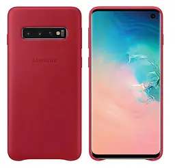 Чохол шкіряний протиударний Official Leather Cover EF-VG973LREGRU для Samsung Galaxy S10 (6.1") Red