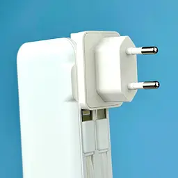 Акумулятор зовнішній Hoco J126 Travel 22.5 W з вбудованим кабелем (US/EU) 10000 mAh білий - мініатюра 4
