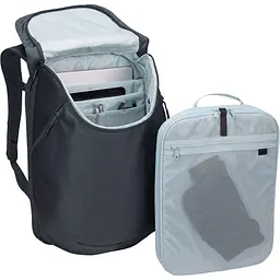 Комплект: Рюкзак Thule Subterra 2 Travel Backpack 26L Dark Slate (TH 3205055) + Органайзер Thule Subterra 2 PowerShuttle Small Dark Slate (TH 3205038) - мініатюра 10