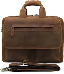 Сумка 14563 з натуральної vintage шкіри Vintage коричнева