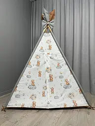 Дитячий вігвам Ведмежата на кулях 18 з матрасиком БОНБОН та кошиком для іграшок Повний комплект 0772 - мініатюра 3