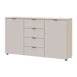 Комод Doros Рон 5 2 фасади 4 шухляди Кашемір 140х38х81 (41516047) - мініатюра 4