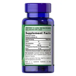 Вітаміни та мінерали Puritan's Pride Magnesium Chelated 400 мг 100 каплет - мініатюра 2