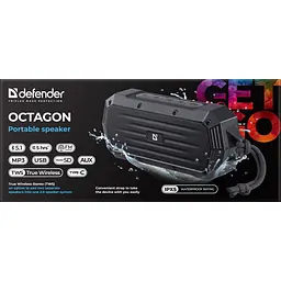 Акустична система 1.0 Defender Octagon 5W, Octagon 5Вт, BT/FM/USB/TF/AUX/IPX5 - мініатюра 6