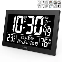 Настінний годинник Technoline WS8017 Black (WS8017) - мініатюра 3