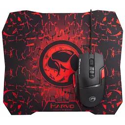 Мишка Marvo M355+G1 USB Black (M355+G1) - мініатюра 3