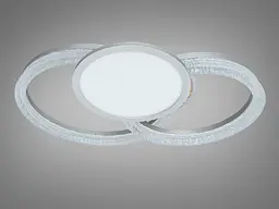 Стельова LED люстра Diasha 8819/500+400+300 золото 95W пульт 3 кільця 3 режими - мініатюра 3
