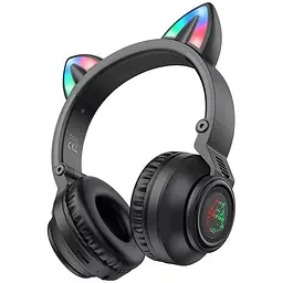 Накладні бездротові навушники Borofone BO18 Cat ear Чорний