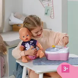 Інтерактивний туалет для ляльок BABY born 36–43 см зі звуком та аксесуарами, рожевий (SKU-182) - мініатюра 7