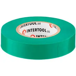 Стрічка електроізоляційна Intertool ізолента 20 м x 17 x 0.15 мм зелена в упаковці 10 шт.