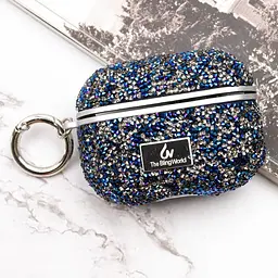 TPU чохол Bling World Rock Diamond для навушників AirPods Pro / Airpods Pro 2 Синій - мініатюра 6