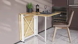 Стіл-книга трансформер Оріон 2 Ferrum-decor 750x1520x730 Білий метал ДСП Дуб Артізан 16 мм (FRD-104595) - мініатюра 7