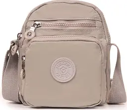 Сумка жіноча кроссбоді Jielshi поліамід 17×19×11 см Бежева