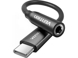 Адаптер USB Type-C Vention USB Type-C to 3.5mm Aluminum Alloy Black (BIIBA)